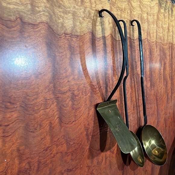 Set of 3 Copper and Iron Cooking Ladle, Spoon and Spatula Can Be Hung - Picture 9 of 9
